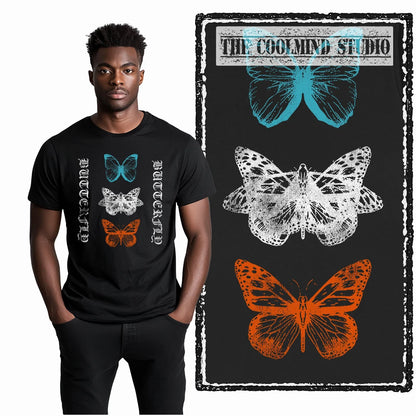 COOLMIND X0119 Wings of Joy Butterfly Cotton Tee