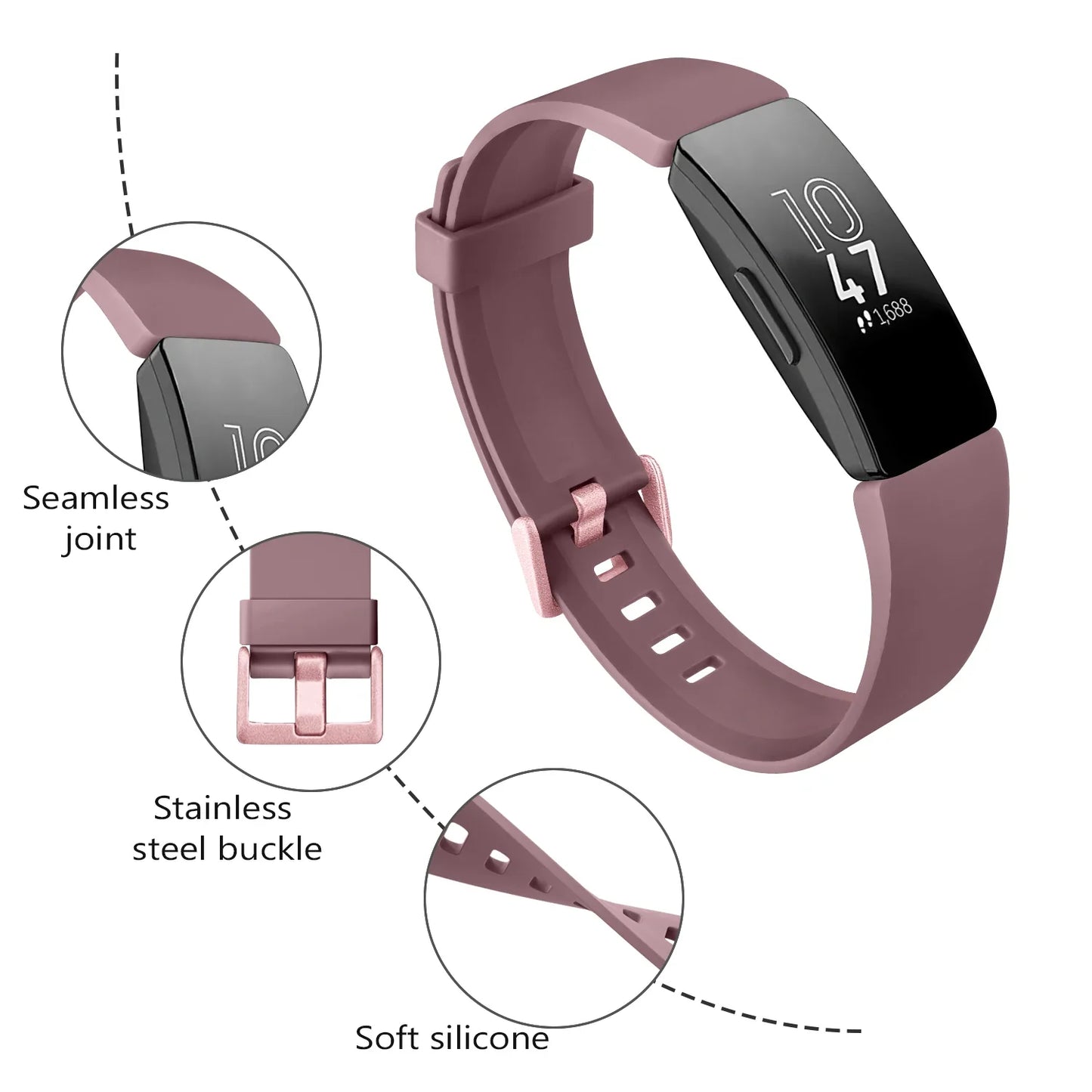 Silicone Strap for Fitbit ACE 2 (available in 21 colours) Habicare