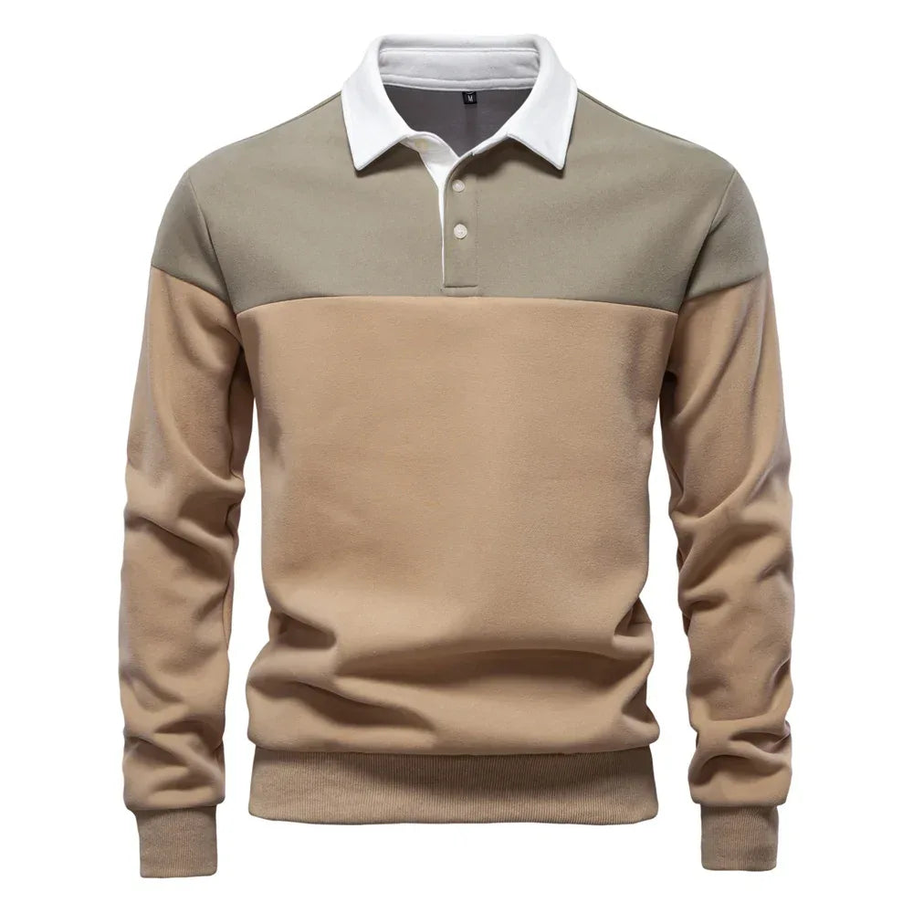 AIOPESON Men's Premium Cotton Block Sweatshirts - ShopHub