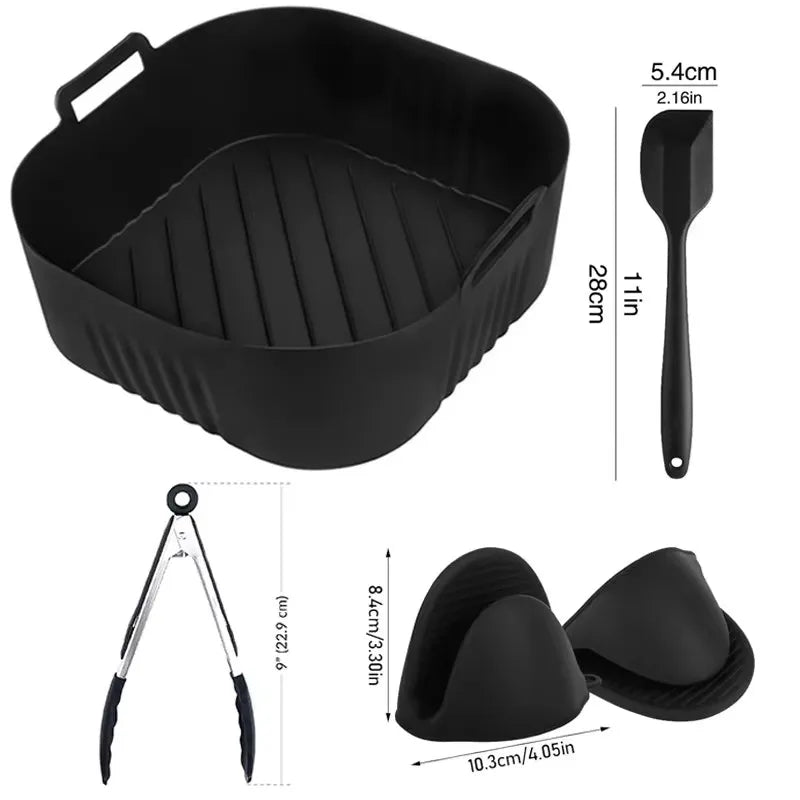 Premium 23cm Silicone Air Fryer Basket Liner for Ninja 180,Cosori 5.5L/6L/6.1L, Phi Series 2000 6.2L Na230