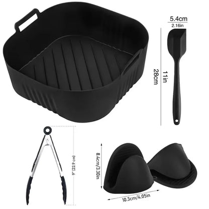 Premium 23cm Silicone Air Fryer Basket Liner for Ninja 180,Cosori 5.5L/6L/6.1L, Phi Series 2000 6.2L Na230
