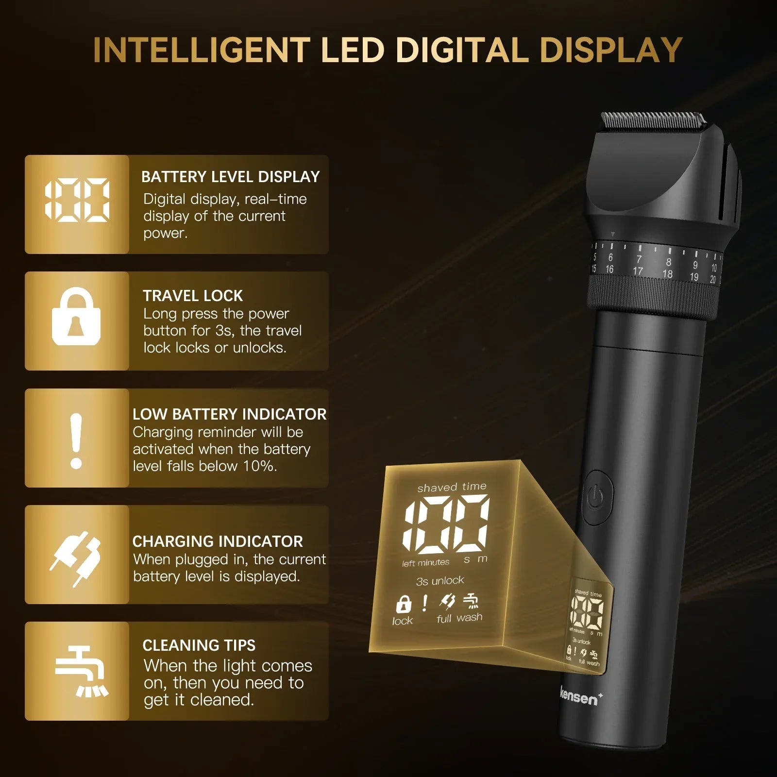 Kensen S29 2 in 1 Hair Trimmer - ShopHub