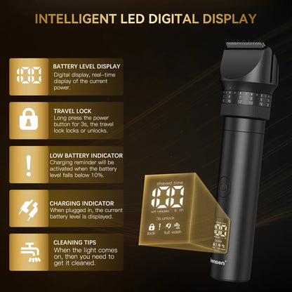 Kensen S29 Hair Trimmer - 2 in 1 Adjustable Hair Clipper Kit with Electric Razor for Wet/Dry Hair Cutting and Nose Hair Trimming