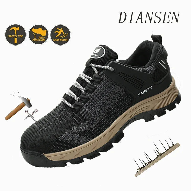 Unisex Indestructible Non-Slip Work Shoes With Steel Toes - ShopHub