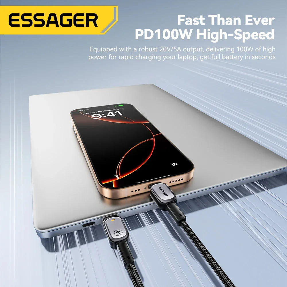Essager LED 100W Type C to Type C Cable - ShopHub