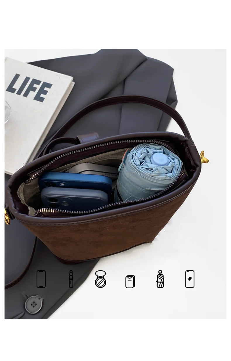 FOXER Crossbody Bucket Bag