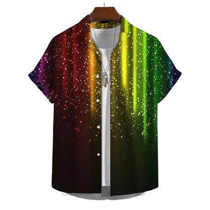 Men’s 3D Print Rainbow Shirt (10 different designs available) Habicare
