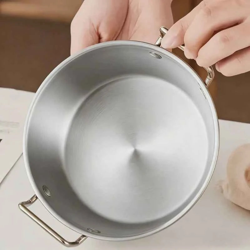 1Pc Stainless Steel Noodle Bowl with Handle Ramen Soup Salad Bowl Kitchen Accessories Gadgets Tools Home Camping Picnic