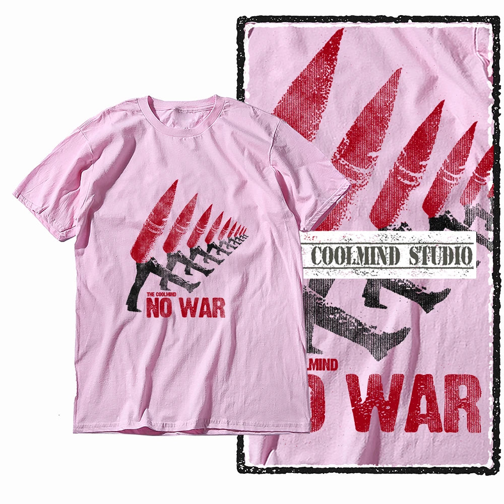 COOLMIND X0009 Anti-War Graphic Cotton Tee
