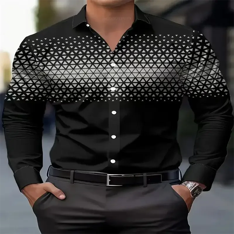 Men's Stylish Casual Red 3D Printing Shirts - ShopHub