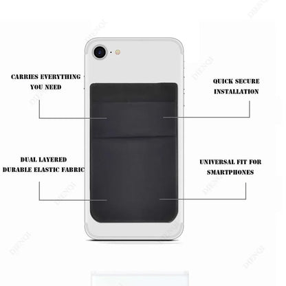 Mobile Phone Card Holders Phone Wallet Stick on Card Holder for Phone Case Adhesive Sticker Cell Phone Wallet Credit Cardholder