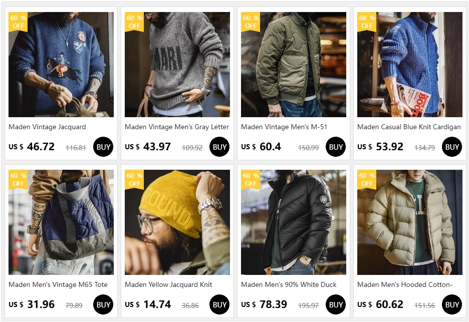 Maden Retro Green Deck Jacket Hooded Sweatshirt wtih Drawstring Collar Cuffs Adjustable Design Windbreaker Pullover for Men