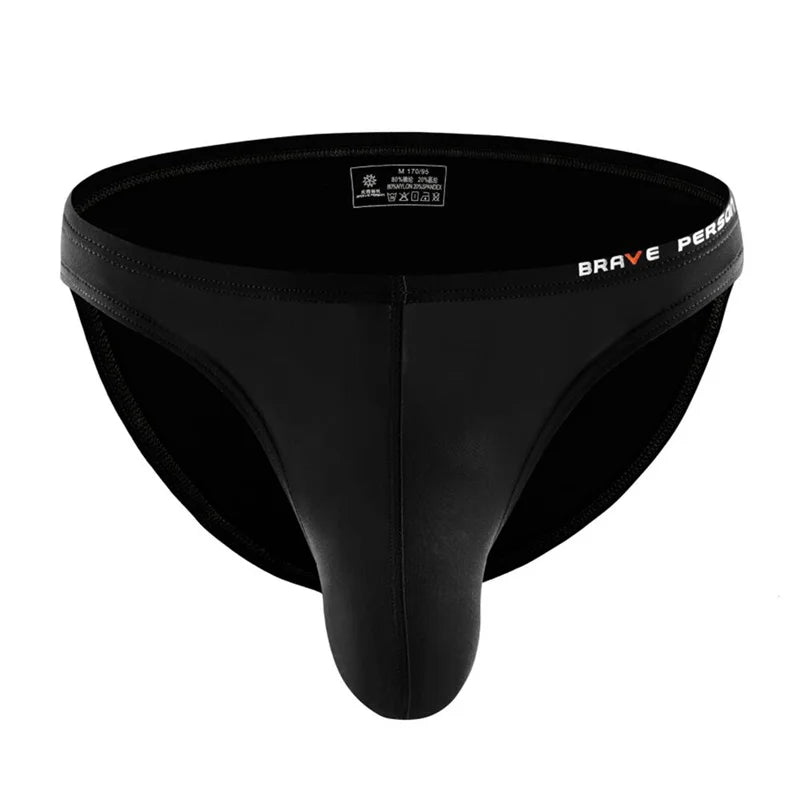 BRAVE PERSON Sexy Men's Underwear Big Penis Pouch Briefs Bikini Nylon Underpants