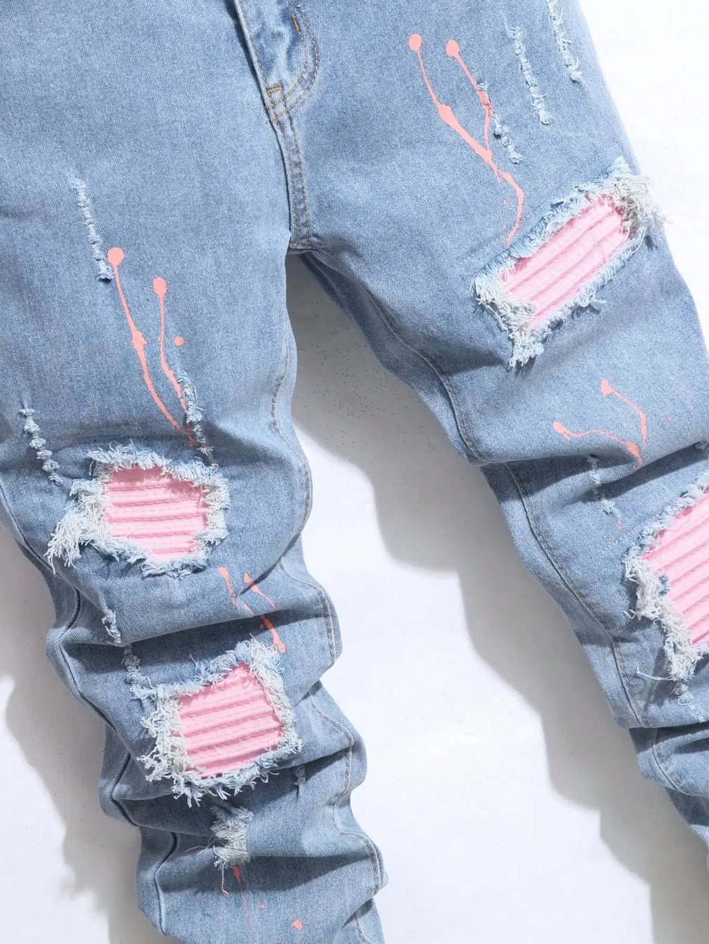 Men's Trendy Ripped Skinny Jeans - ShopHub