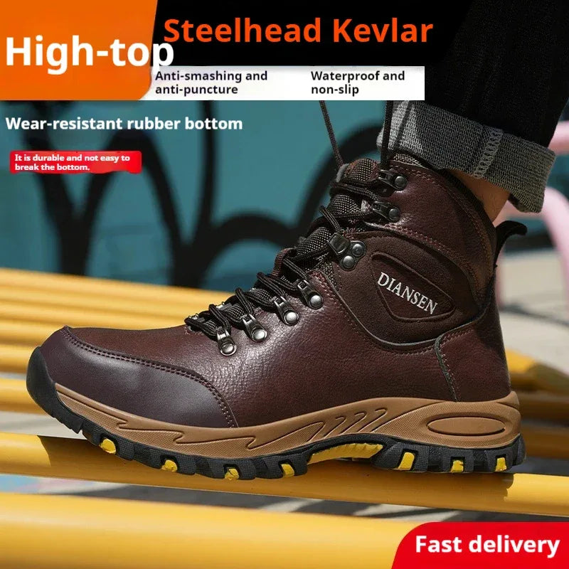 Men's Work Steel Toe Safety Boots - ShopHub