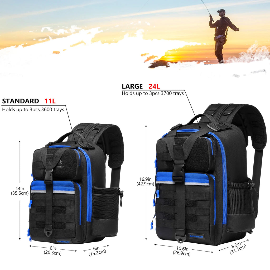 BASSDASH Fishing Backpack Convertible Sling Bag ShopHub
