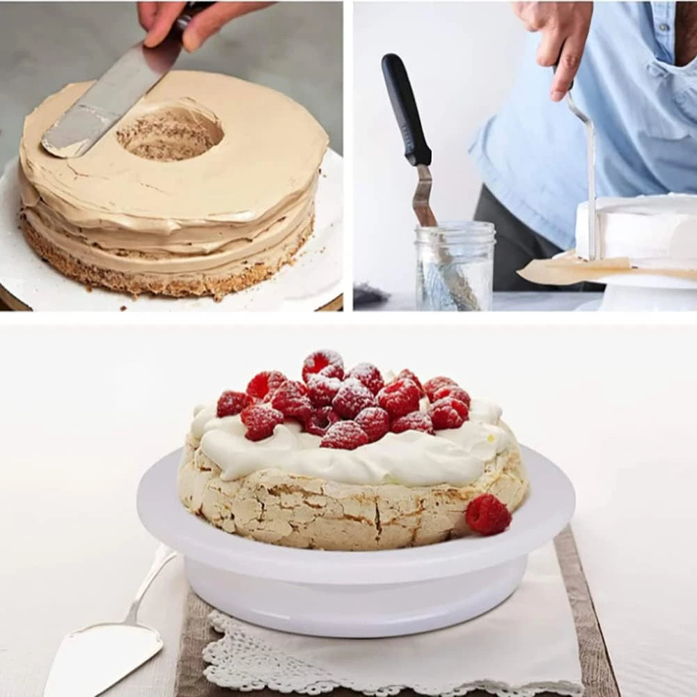 360° Rotating Cake Turntable for Smooth Cake Decorating, Ideal Baking Tool for Cupcakes and Pastries