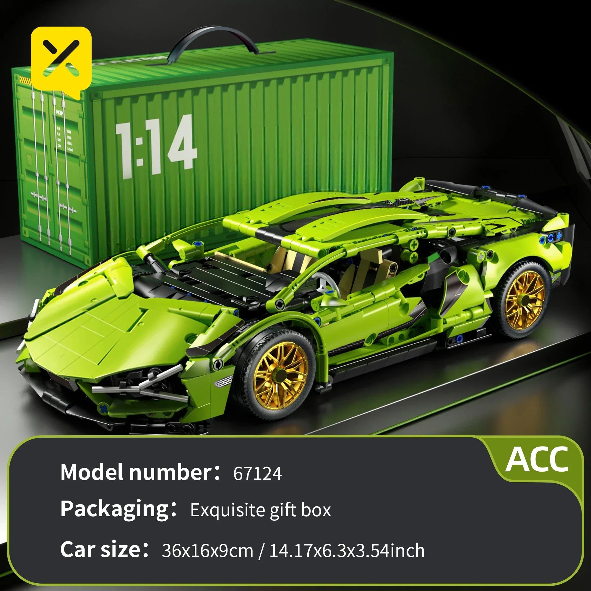 TOYLINX 1:14 Technical Building Blocks Car Racing Model - ShopHub