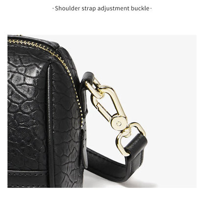 FOXER 2026 New Women's Handbag Fashion Barrel Bag Textured Cowhide Leather Lady Crossbody Bag Casual Commuter Shoulder Purse