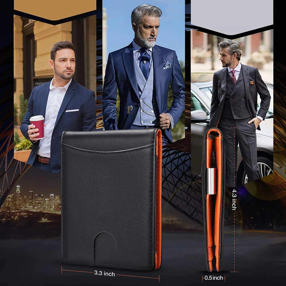 DIENQI Carbon Fiber RFID Slim Wallet
