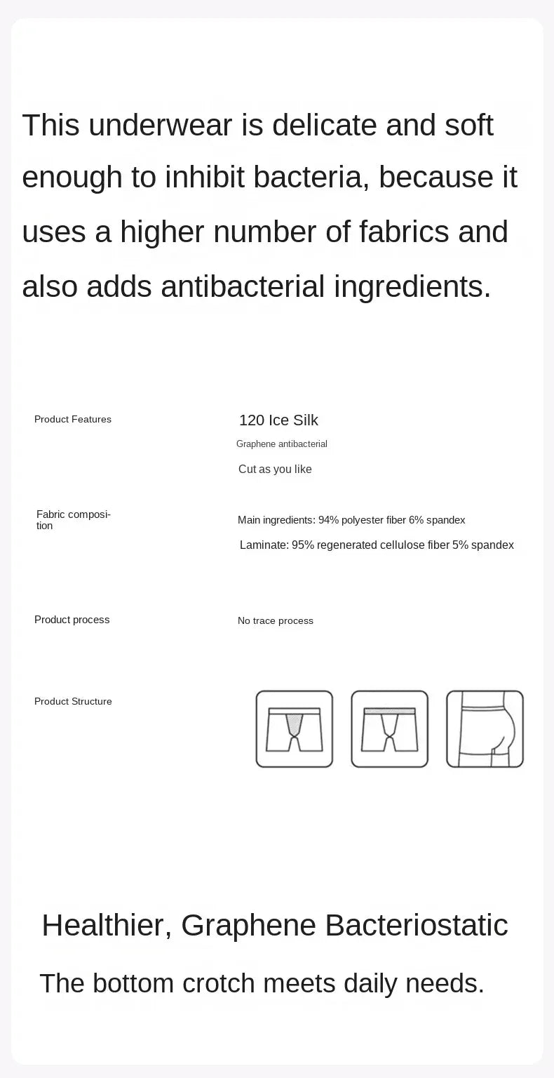 4 Pack Men's Ice Silk Boxer Shorts - ShopHub