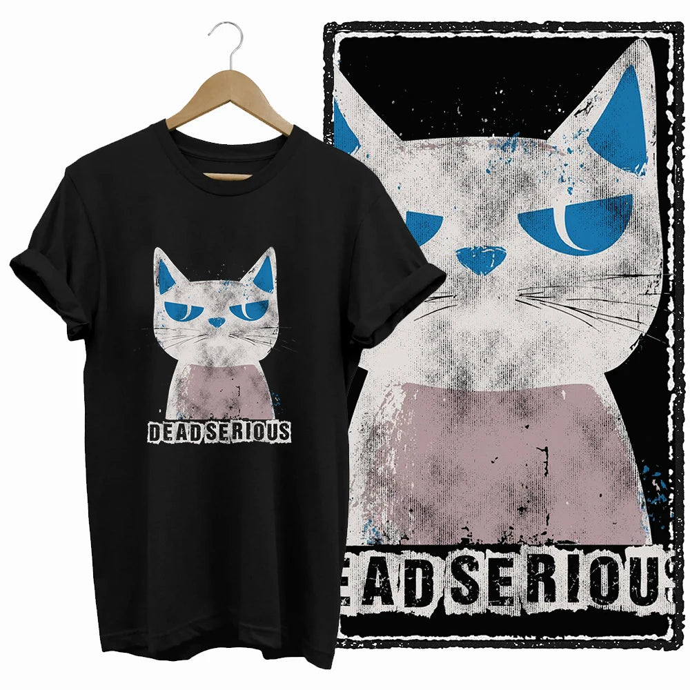 COOLMIND Black Cat Graphic T-Shirt | Women's 50-Design