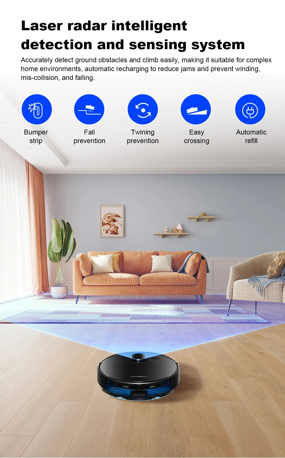 Liectroux M70 Pro Robot Vacuum Cleaner & Mop