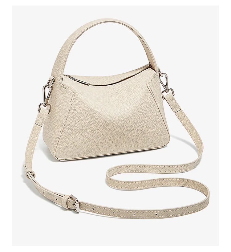 FOXER Lady's Handbag Cow Leather Shoulder Bag Small Size Crossbody Minimalist Style Bag Commute Work High Quality