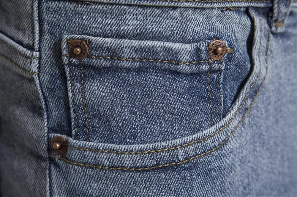 AIOPESON Men's Slim Fit Straight Jeans - ShopHub