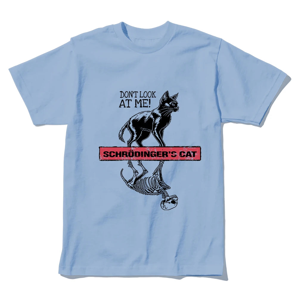 COOLMIND Schrödinger's Cat Graphic Cotton T-Shirt