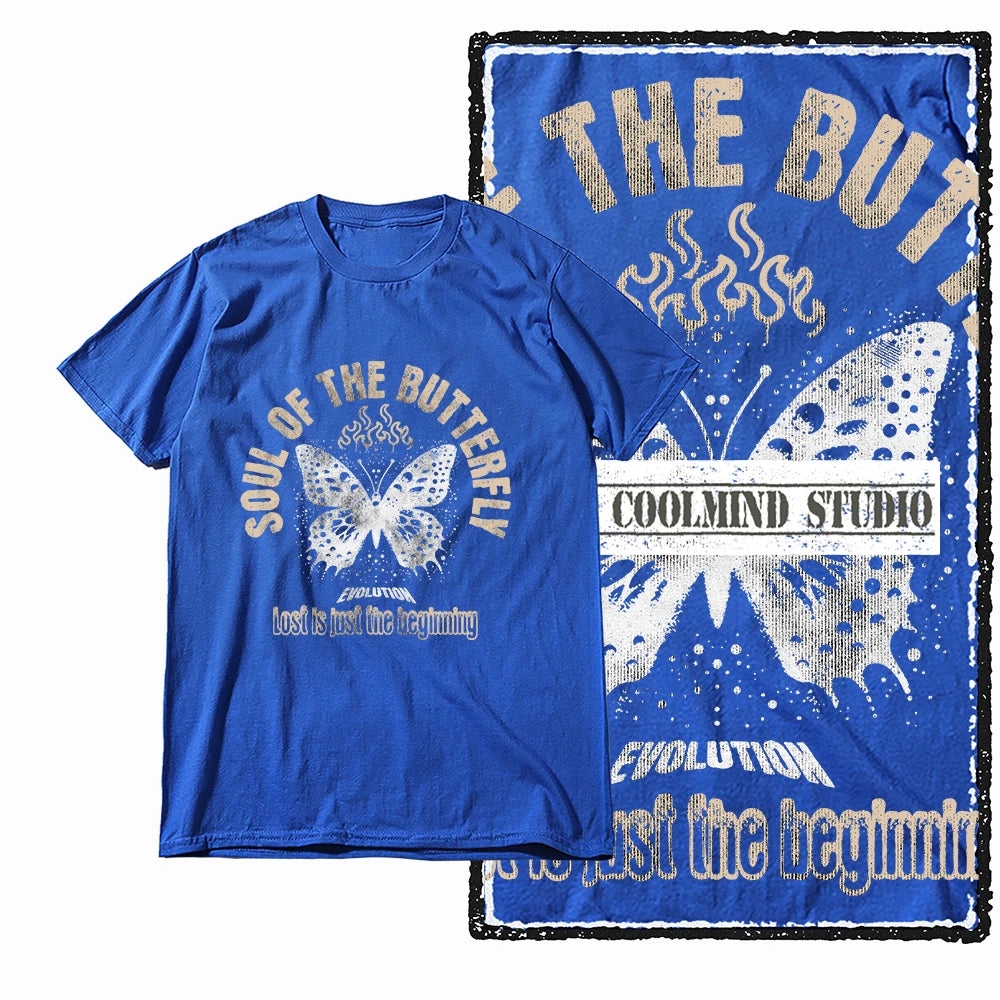 COOLMIND X0122 Free as a Butterfly Cotton Tee