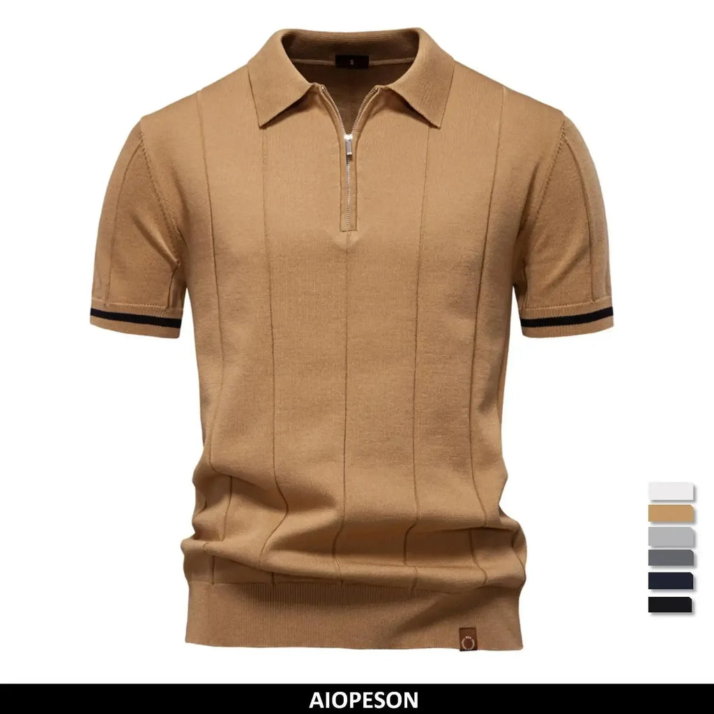 Men's Knit Cotton Polo Shirts - ShopHub