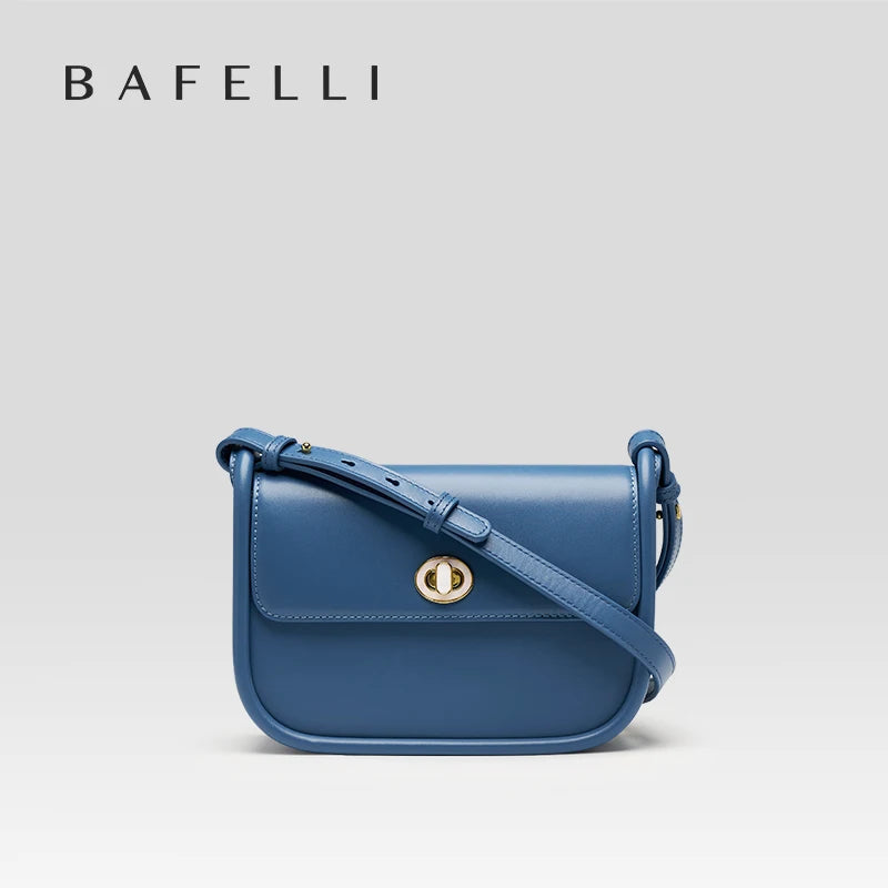 BAFELLI Leather Saddle Bag — Genuine Cow Leather Shoulder & Crossbody