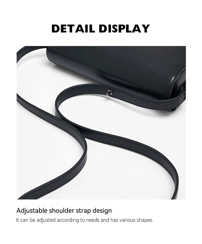 BAFELLI Genuine Leather Saddle Crossbody Bag