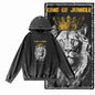 COOLMIND Lion Graphic Pullover | Acid-Washed Black