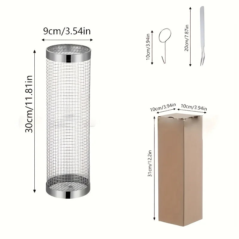 2pc Stainless Steel Grill Basket Set