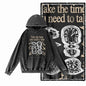 G12 Acid-Washed Black Streetwear Graphic Hoodie