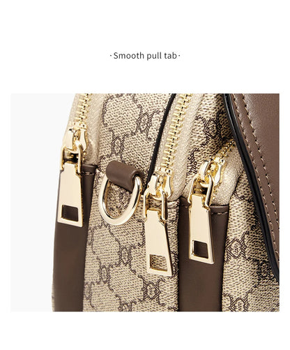 FOXER Lady's Shoulder Bag PVC Leather Casual Handbag Vintage Female Crossbody Bag Fashion Commute Boston Bag