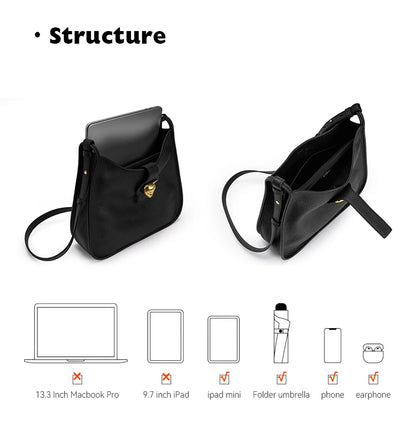 BAFELLI Natural Cattle Leather Bucket Bag