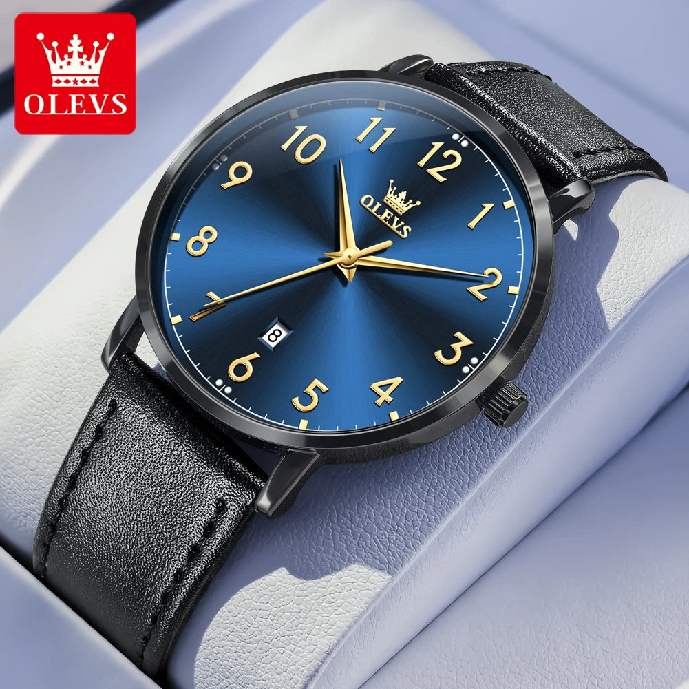 OLEVS 5653 Quartz Watch for Men and Women - Simple Original Waterproof Luminous Automatic Date Couple Gifts Reloj