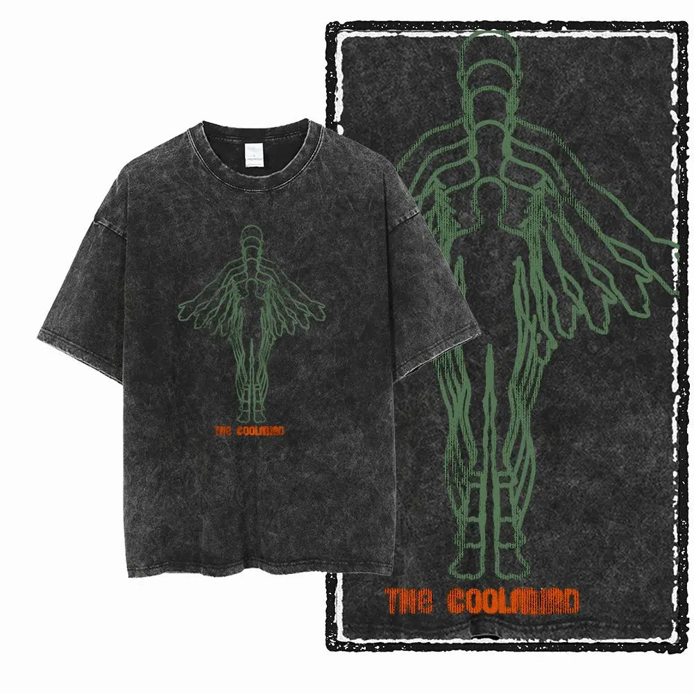 G13 Exclusive Cool 100% Cotton COOL Printed Men's T-shirt | Acid Washed Streetwear Big Size Vintage O-neck Men's Tee Tshirt