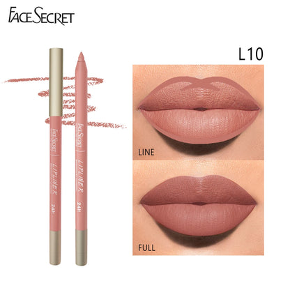 Face Secret 12 Colour Lipliner makeup set with vibrant shades, featuring a sleek pencil design for precise lip contouring and color.