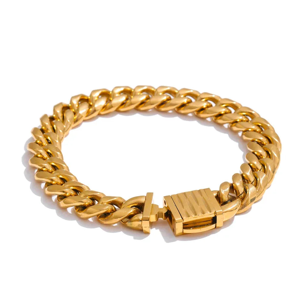 16 Cuban Chain Men's Bracelet Bangle - ShopHub