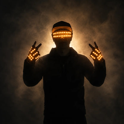 JAEOOGY 185 Flashing LED Glasses & Gloves | Six Colours