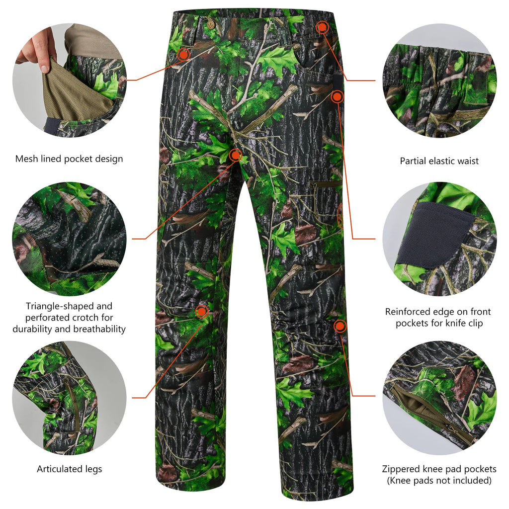 BASSDASH Men’s Lightweight Hunting & Fishing Pants