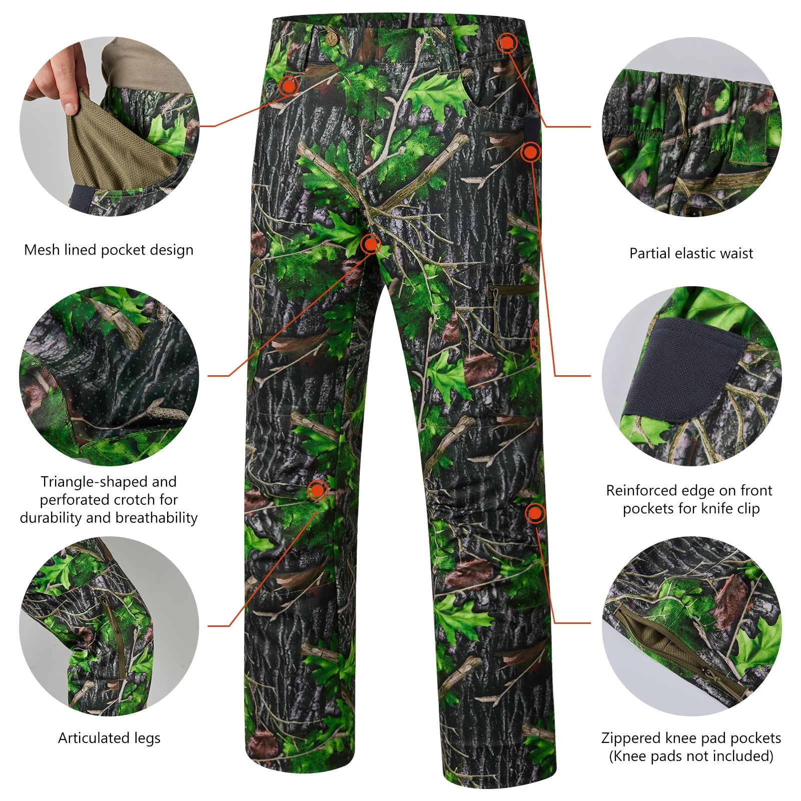 BASSDASH Men’s Lightweight Hunting & Fishing Pants