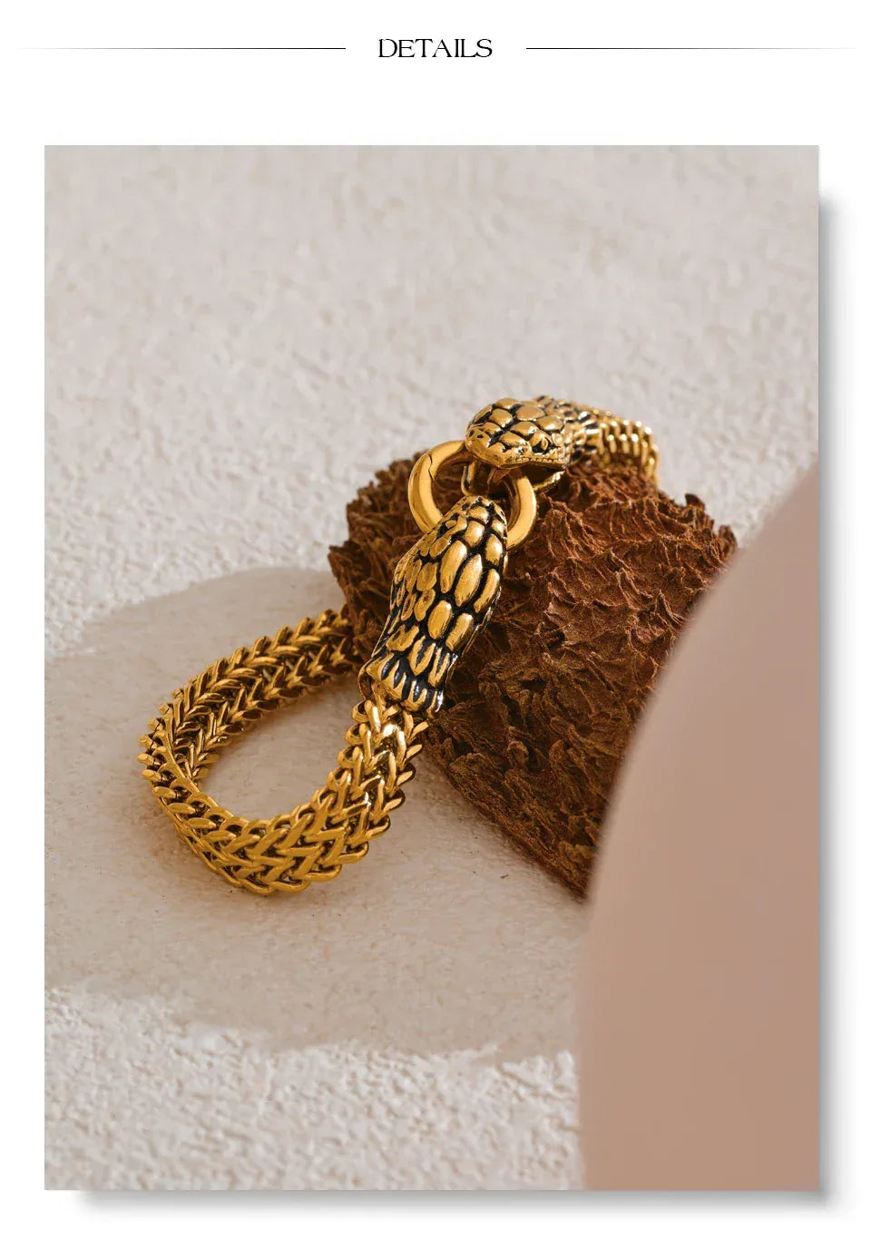 23cm Men's Snake Bracelet - ShopHub