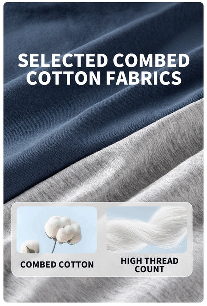 MiiOW 3Pcs Men's Antibacterial Boxer Underwear - Cotton Breathable Mesh Crotch Plus Size Boxershorts