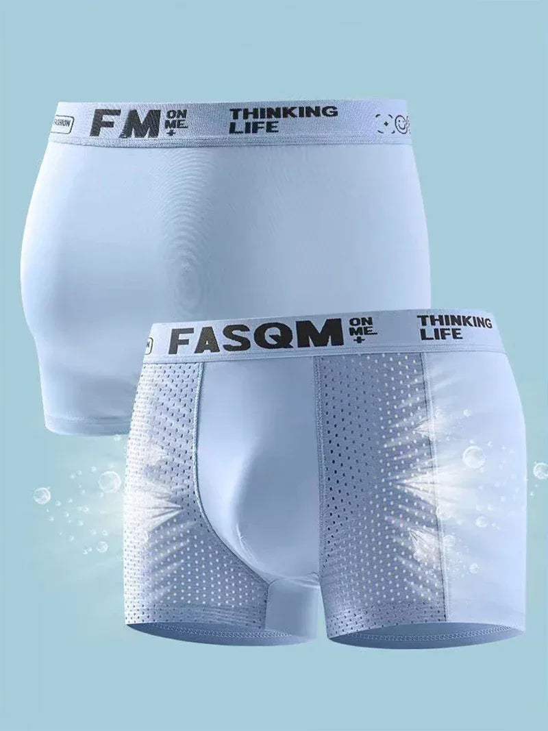 Men's 4 Pack Mesh Ice Silk Boxer Shorts - ShopHub