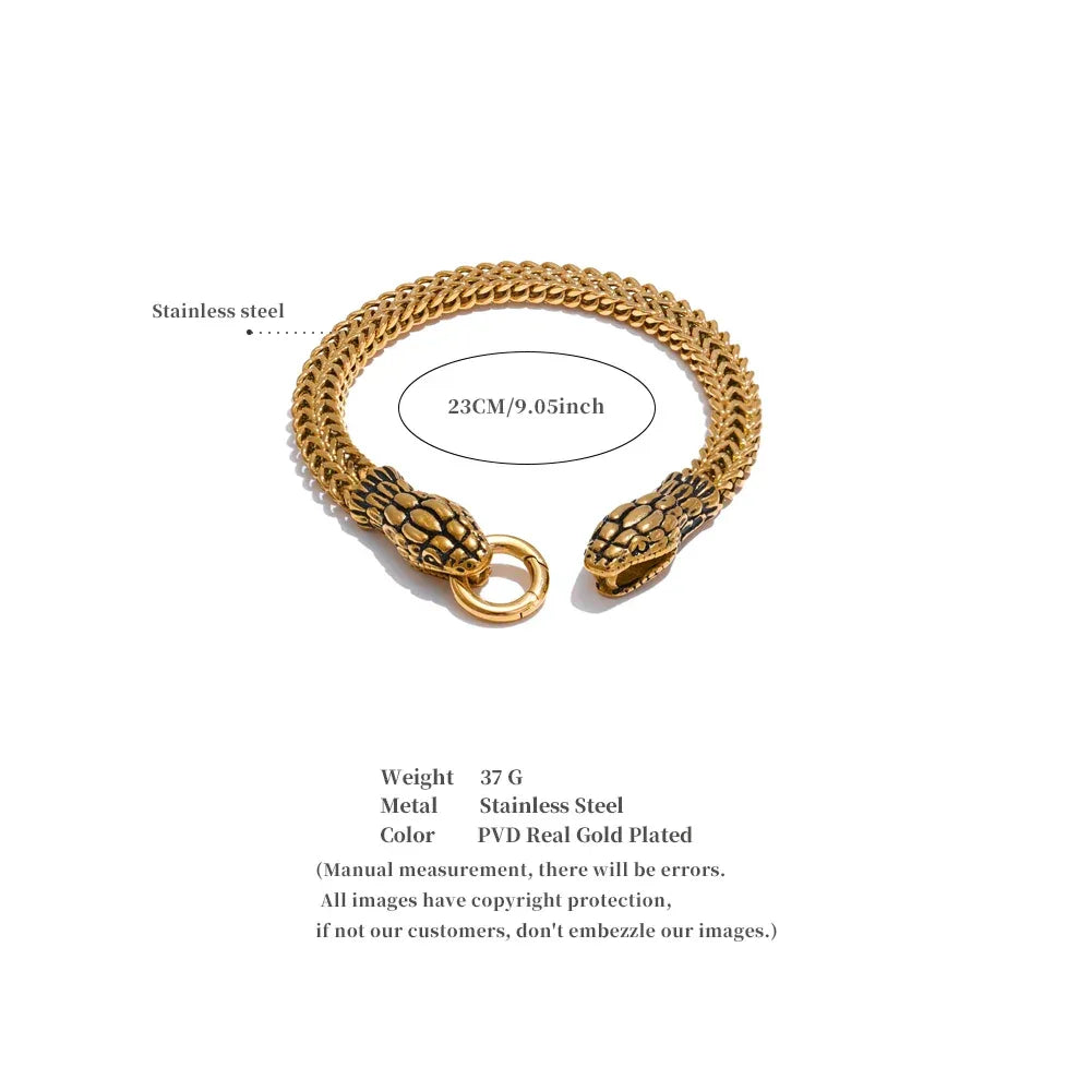 23cm Men's Snake Bracelet - ShopHub